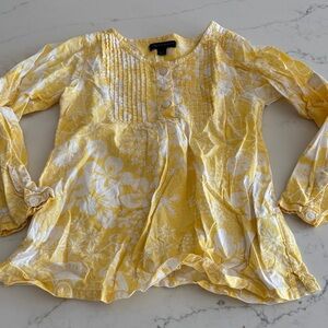 Pumpkin Patch Yellow Floral Kids Blouse